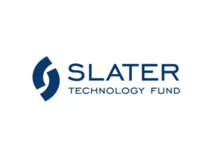 Slater Technology Fund logo with a navy blue abstract design